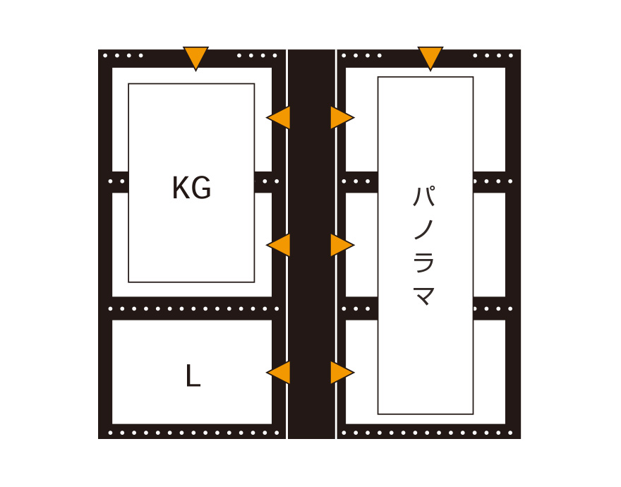  3サイズ対応の黒台紙