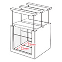  アクリル間の奥行きは32mm